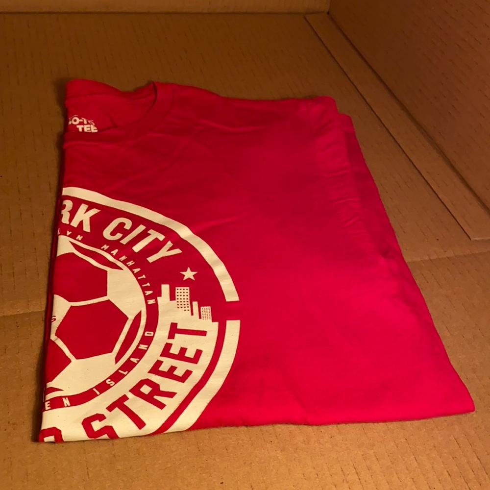 Red adidas shirt